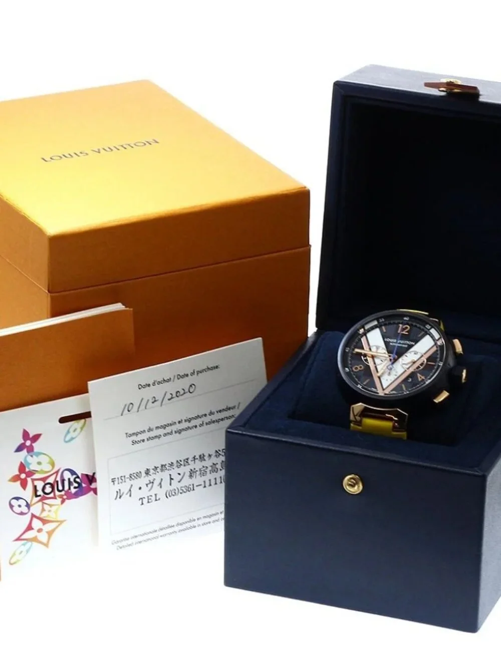 LOUIS VUITTON Tambour Damier Cobalt Automatic Men's Watch